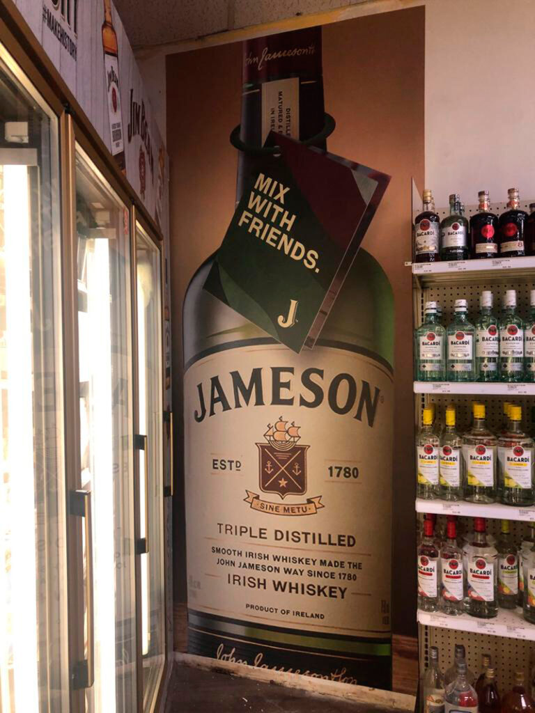 liquor store wall wrap